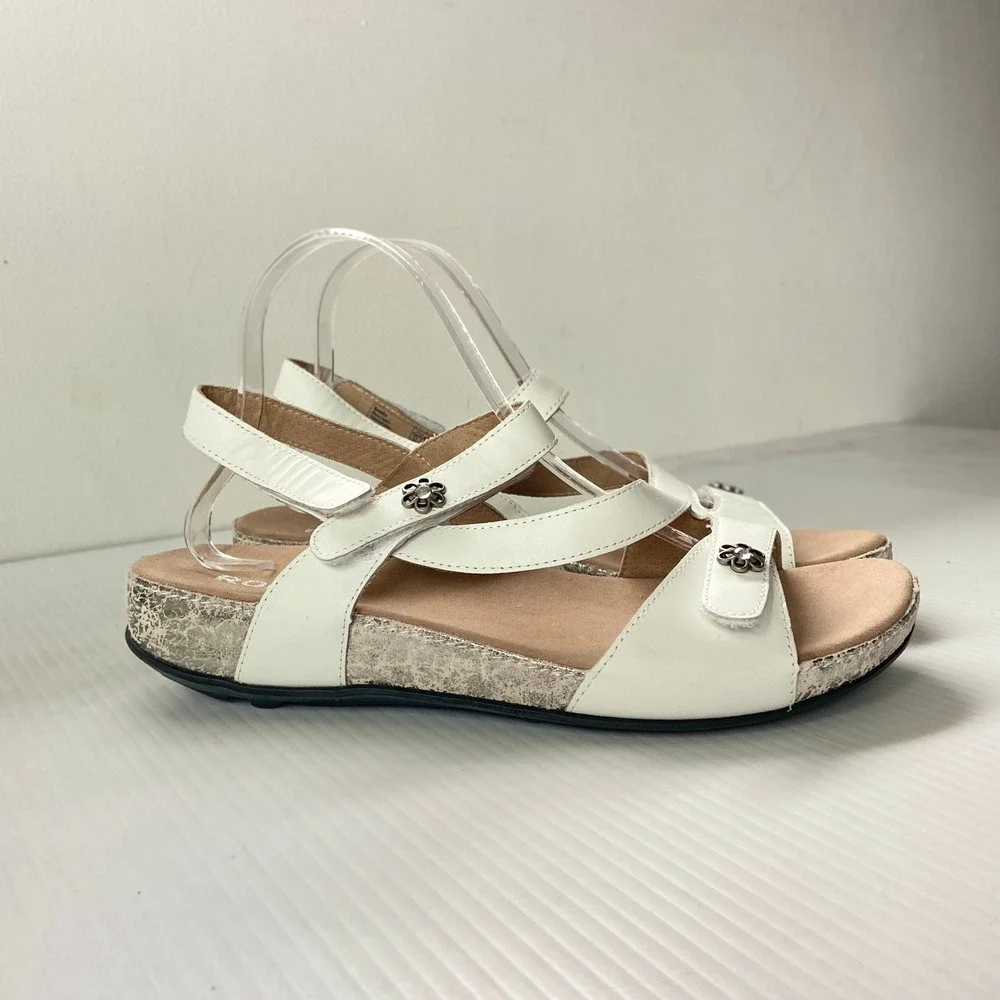 Romika Ridschi 54 White Leather Sandal Womens EU 41 US 10 10.5 NEW